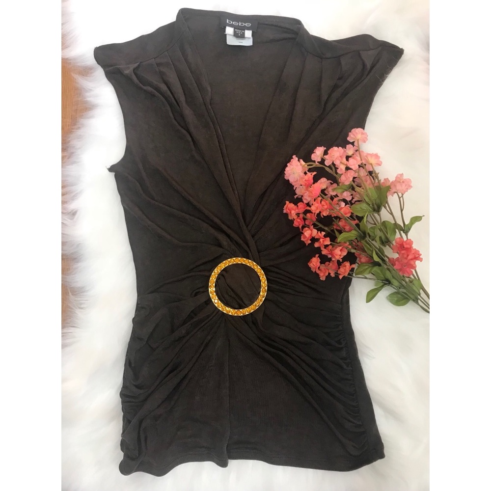 Bebe brown blouse